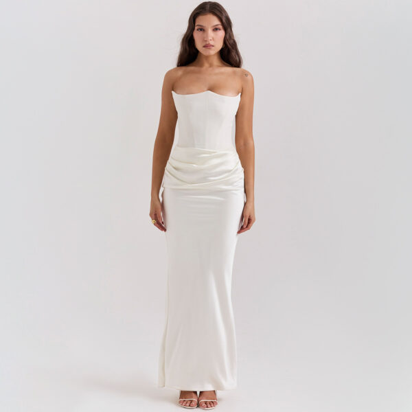 Slim Tube Top Long Dress Sexy Fashion Bandeau Backless Party Evening Dresses For Women Clothing - Image 8