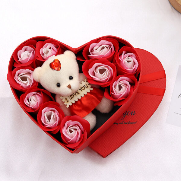 Soap Flower Heart-shaped Rose Gift Box Valentine's Day Mother's Day Gift - Image 6