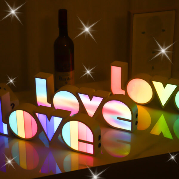 Valentines Day Decor LED LOVE Light Valentines Day Gift For Girlfriend Bithday Wedding Party Decoration Romantic Wedding Decor - Image 2