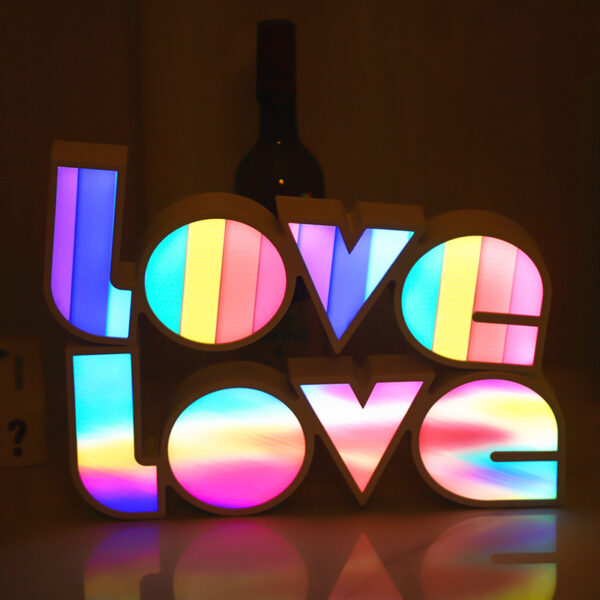 Valentines Day Decor LED LOVE Light Valentines Day Gift For Girlfriend Bithday Wedding Party Decoration Romantic Wedding Decor - Image 3