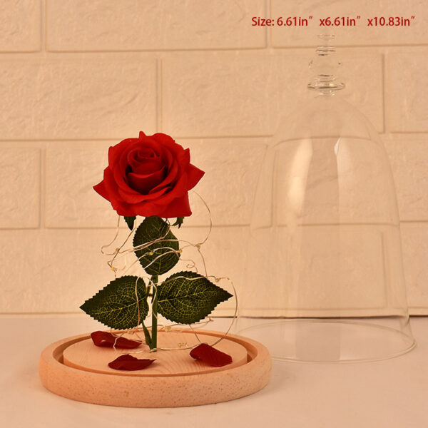 Glass Cover Rose LED Supper Light Valentine Day - Image 2