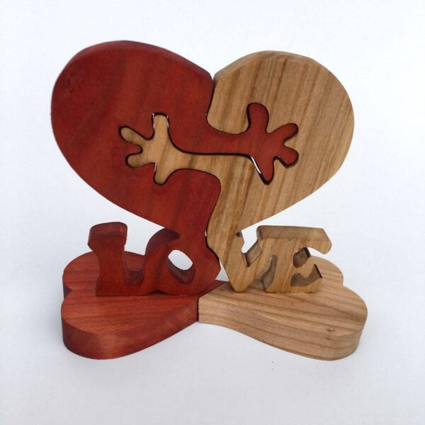 Valentines Day Gift Wooden Heart Love Desktop Ornament Wooden Decoration - Image 4